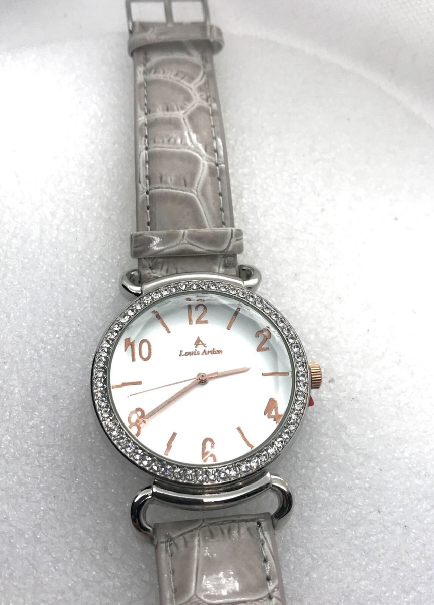 Louis Arden Quartz Watches Women with crystals and leather band | eBay