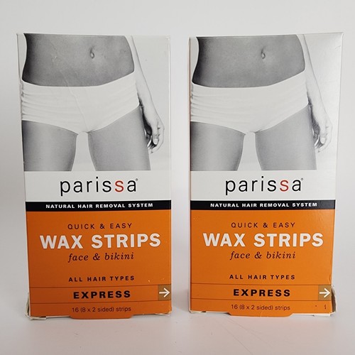 (Lot of 2) Parissa Wax Strips, Face & Bikini, All Hair Types 16 Strips