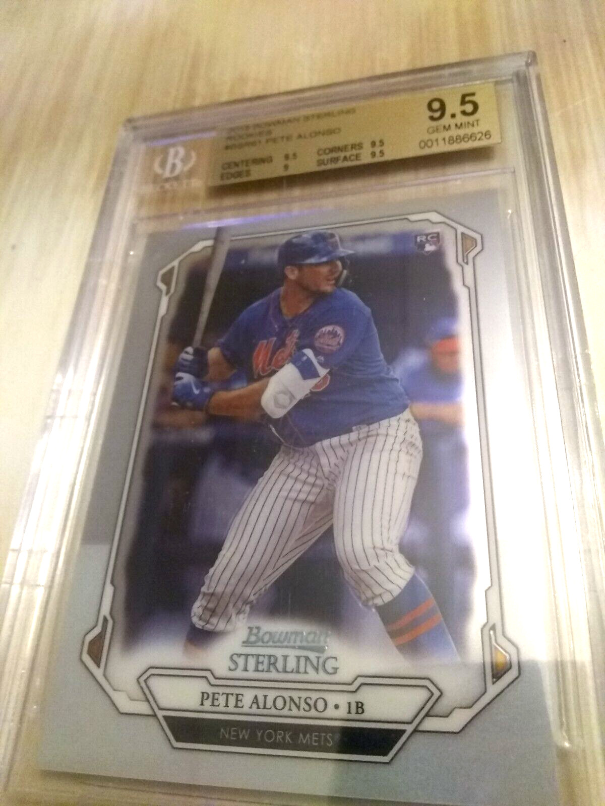 PETE ALONSO BGS 9.5 RC!!! METS 💥📈💪⚾2019 BOWMAN STERLING ROOKIES 🍒💎METS 💪⚾⭐