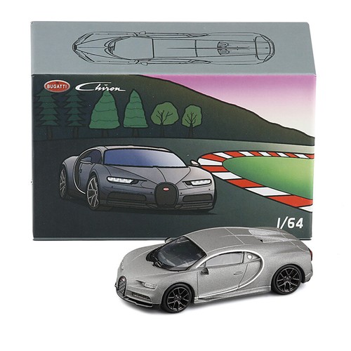 JKM JackieKim 1:64 Bugatti chiron red/blue/black/blue Diecast Model Car - Picture 8 of 14