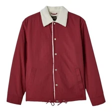 Urban Outfitters Standard Cloth Maroon Red Fleece Lined Coach Jacket Size Medium