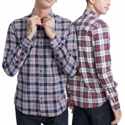 Chemise Homme CEDARWOOD à Petits Carreaux Bleu Marine/blanc - Taille L/XL - Occasion TBE