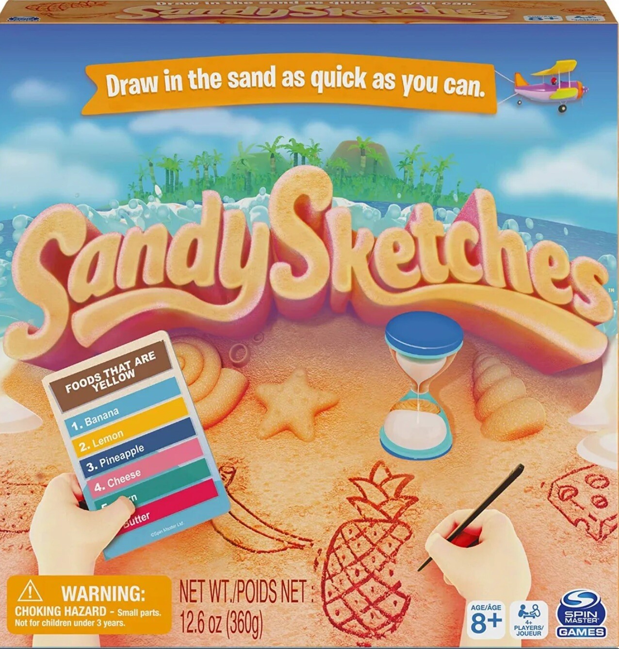 Sandy Sketches Sand Drawing Guessing Board Game, Family Game for Ages 8 ...