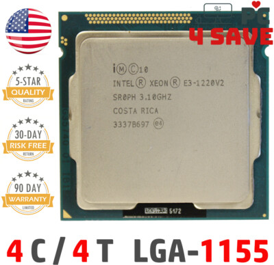 Intel Xeon E3-1220 V2 CPU 3.10GHz 4-Core LGA-1155 Server Workstation SR0PH 69W