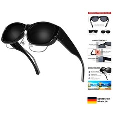 Unisex Polarisierte Sonnenbrille mit UV-Schutz für Brillenträger, kleines Rah...