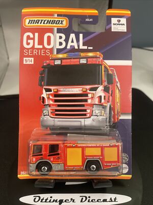 Matchbox - 2021 Global Series 9/14 Scania P 360 Fire Truck BBHCL53 T1