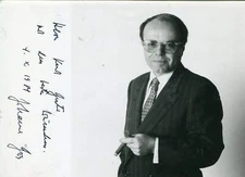 Johannes Gross autograph Journalist and publisher, signed photo