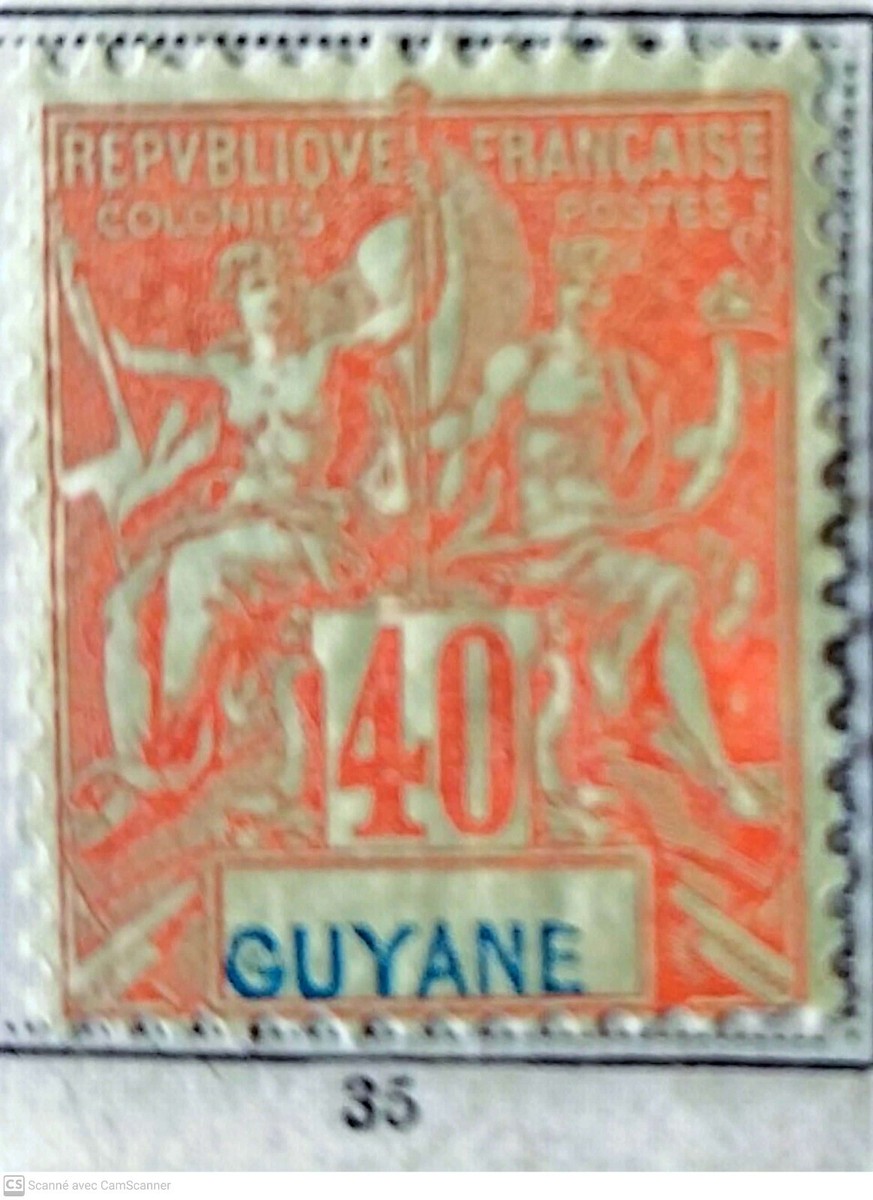BA 1/6 - GUIANA 1892 - N°39 1V MNG (*) Cat: 31.00€ | eBay