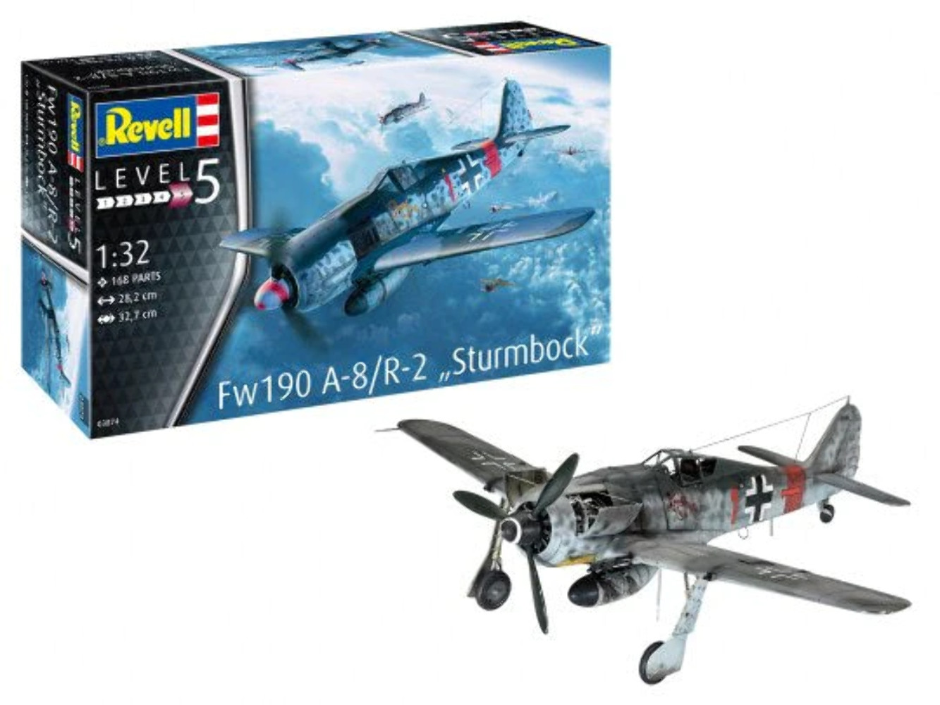 Revell 1/32 German Fw190 A-8/R-2 03874C OPEN BOX