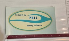 vintage Surfboards by Phil Water Transfer surf surfing surfer longboard