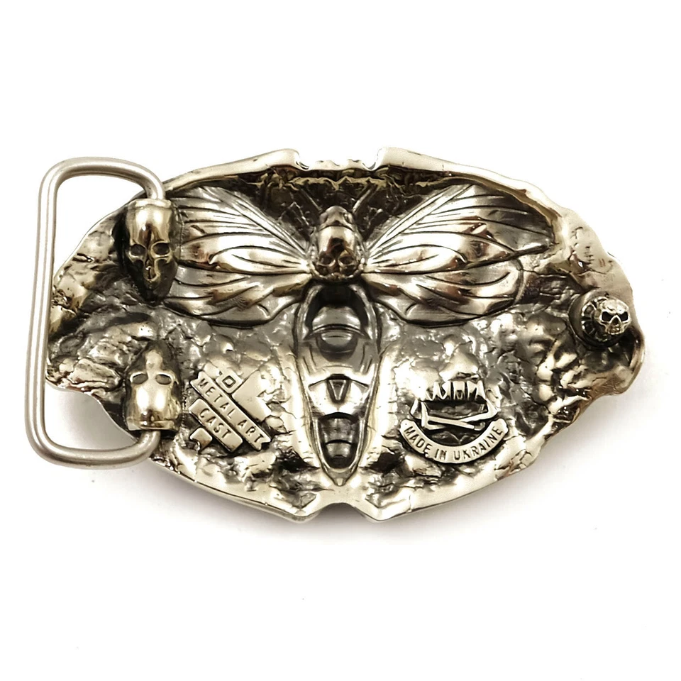 Hebilla de cinturón de plata alemana Cerbero, hebilla animal, perro de tres cabezas, perro infernal Foto 2 de 4