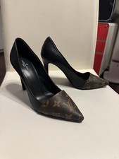 Louis Vuitton Cherie Studded Monogram Canvas Pumps Black Size 38 Europe 7-7.5 US