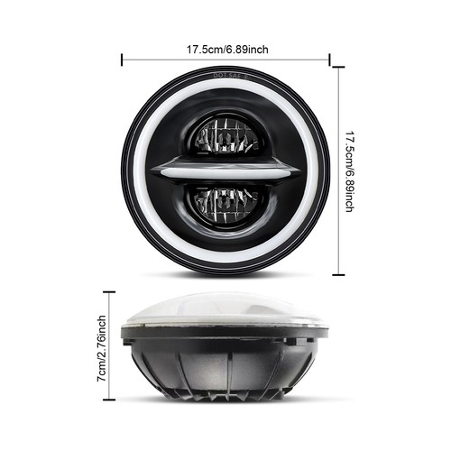 Par de faros LED redondos de 7 pulgadas para Toyota Land Cruiser FJ40 FJ60 J80 1965-1985 - Imagen 5 de 13
