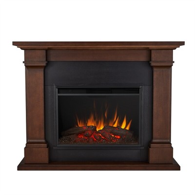 Real Flame Callaway 63u0026#034; Wood Grand Electric Fireplace in Chestnut Oak  | eBay