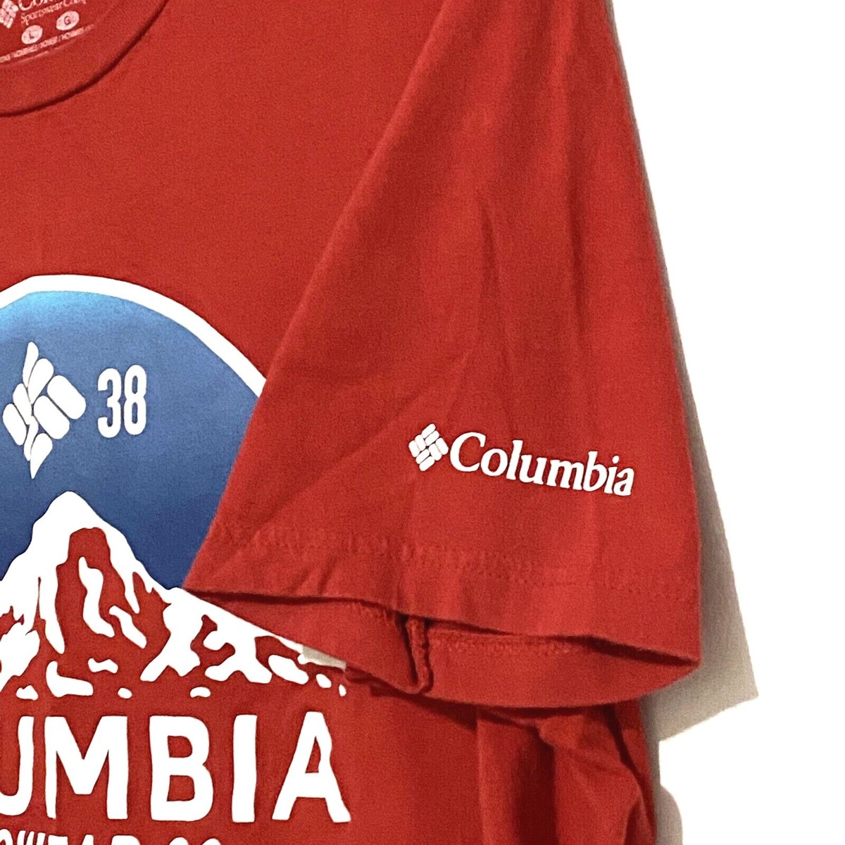★★Columbia★★ CU SIGNITURE BIG LOGO 2PACK TSHIRTS CMT2UTS Columbia Sportswear T-Shirt L Red | eBay