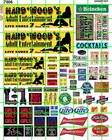 7006 DAVE'S DECAL SCALE HARDWOOD'S ADULT ENTERTAINMENT STRIP CLUB BEER BAR SIGNS