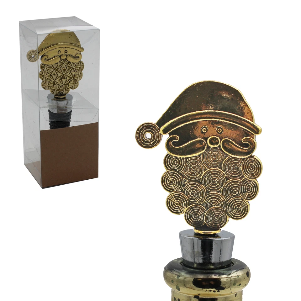 Bouchon De Bouteille De Vin En Or Personnage De Noël - PÈRE NOËL A - Photo 1/1
