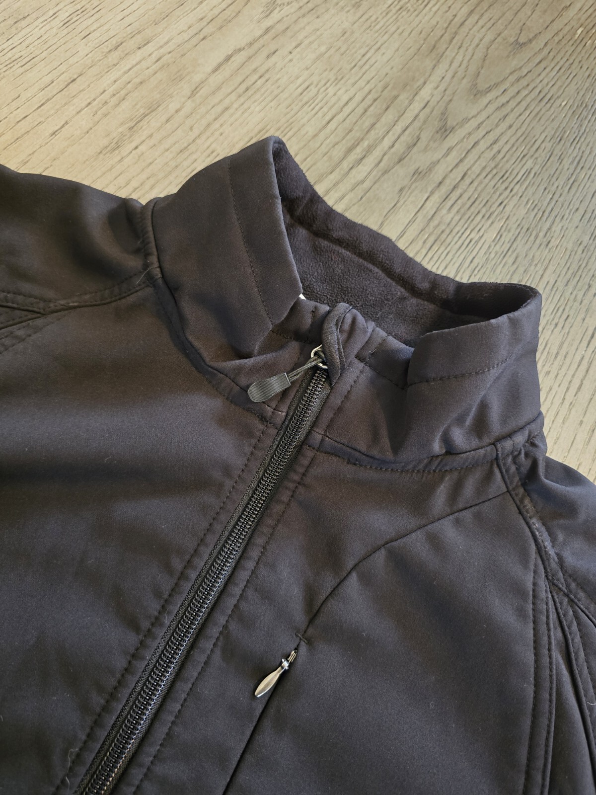 Double Diamond Jacket Black Soft Shell Fleece Lin… - image 7