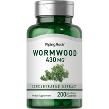 Wormwood Extract Capsules | 430mg | 200 Count | Non-GMO | by Piping Rock