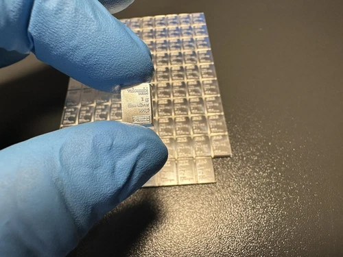 10 x 1g PURE SILVER BAR - .999 FINE VALCAMBI SUISSE COMBI BAR.