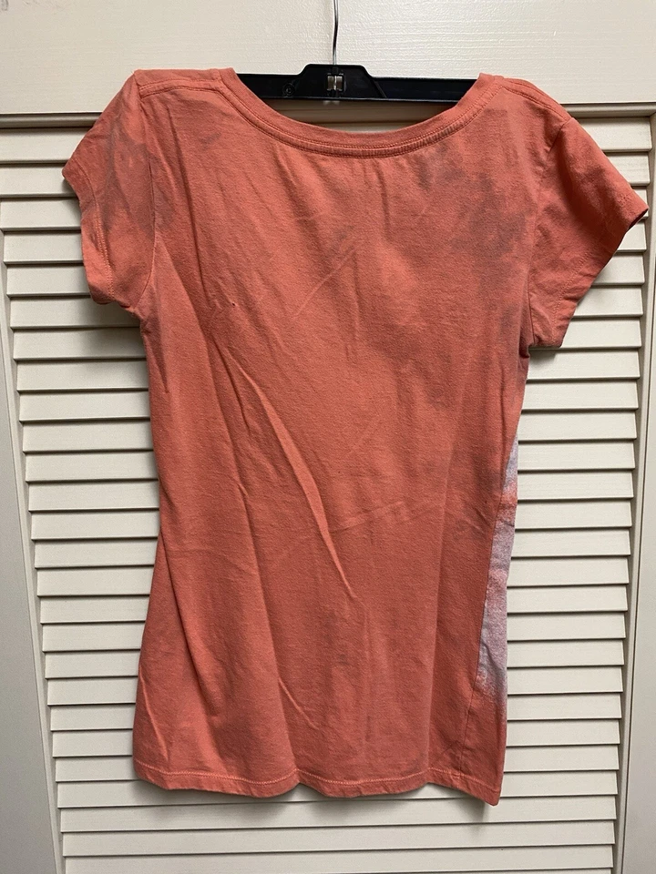 Camisa Tapout L Cuello en V Naranja Calavera MMA Gráfico Camiseta Mujer Manga Corta Foto 2 de 4