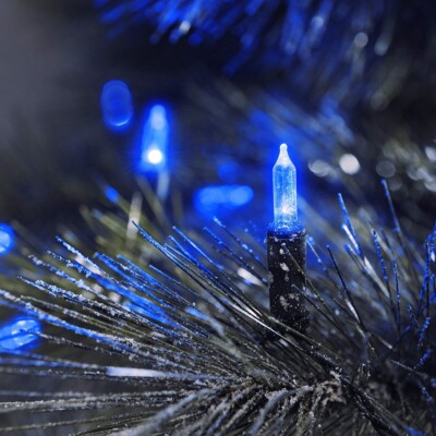 LED Mini-Lichterkette 80er blau / grün aussen Konstsmide 6020-400 xmas