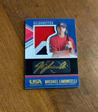 Michael Limoncelli 2018 USA Baseball Game Patch Gold Ink Auto #96 Mariners /10