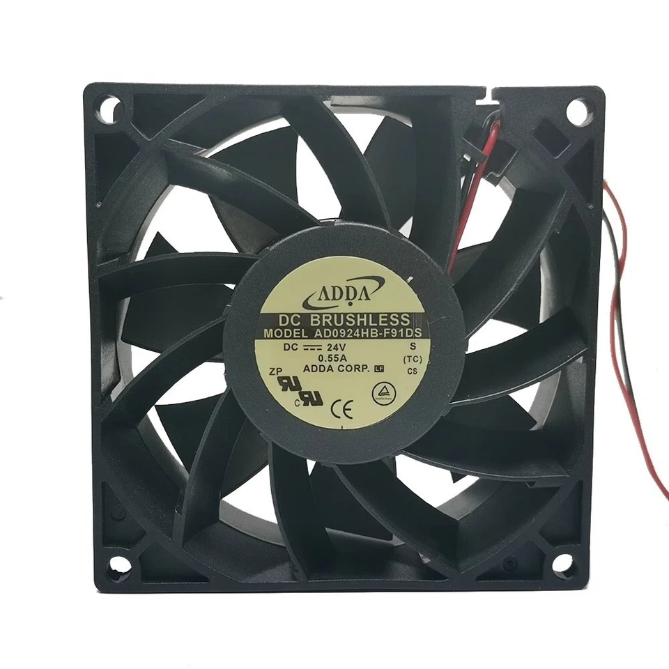 AD0924HB-F91DS 9038 9CM DC24V 0.55A Two wire high air volume cooling fan - Image 4 of 4