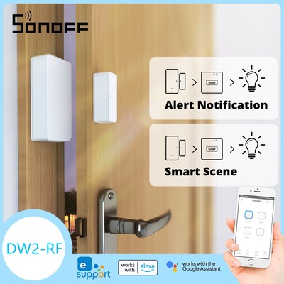 SONOFF DW2 RF Door Window Sensor Smart Switch 433MHZ RF Wireless Remote Control