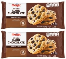 Meijer ciemne słodko-gorzkie chipsy do pieczenia czekolady, 10 uncji (2 torebki) 60% kakao