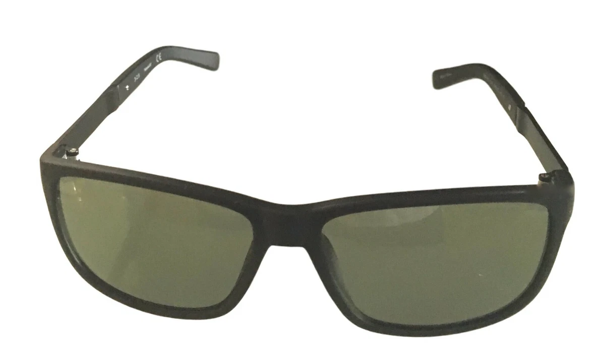 Timberland Mens Sunglass Matt Black Rectangle Plastic Wrap TB7143 2N