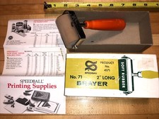 VTG NOS SPEEDBALL RUBBER BRAYER 71 2" Long Soft ROLLER  4171 FREE S H