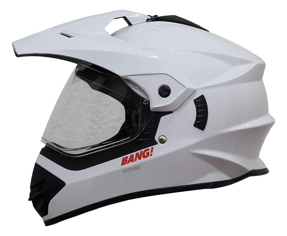 Steelbird SBH-13 Bang SV Motocross Full Face Helmet White M Size
