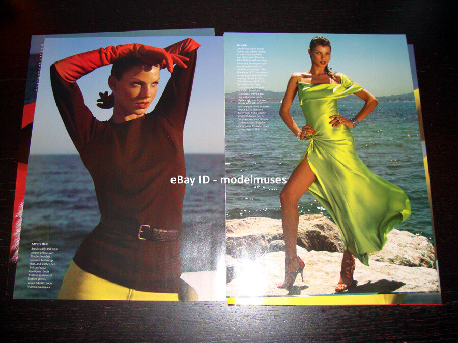 ANGELA LINDVALL 14-Pg Editorial 'Technicolor Dreams' VOGUE Sept