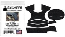 Tractiongrips rubber gun grip tape overlay for S&W M&P 9c, 40c with medium back