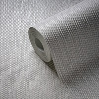 Tapete Mit Gewebe-Struktur & Metallic-Effekt – Grau