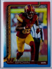 2025 Topps Chrome Football - Noah Brown Red White Blue Parallel Commanders