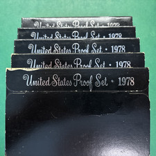 1978 Lot of 5 United States Proof Sets In Original Packaging