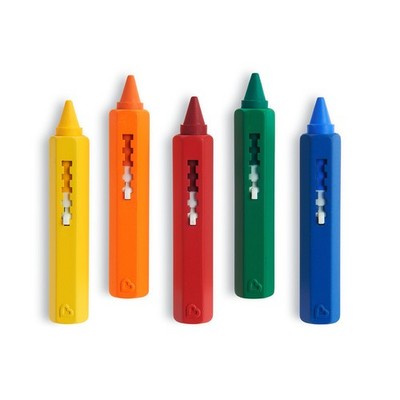 Munchkin 5 Pack Bath Crayons for Kids Yellow Orange Red Green Blue Washable