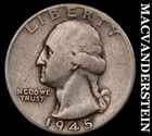 1945 Washington Quarter- Silver- Scarce Better Date #i9597