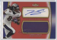 2012 Topps Finest Jumbo Relic Red Refractor 19/25 Torrey Smith #AJR-TS Auto 2t4
