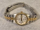 Vintage 1993 SEIKO SQ DAY-DATE Women's Watch Gold/Silver Tone 3Y03-0169 New Batt