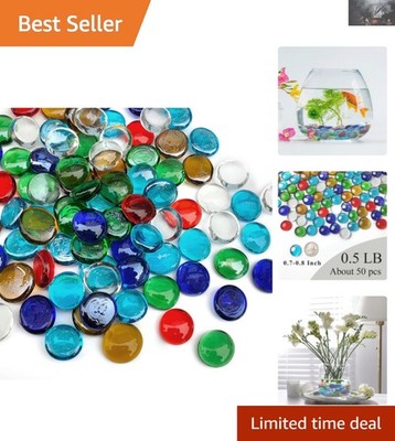 Artisan 50-Piece Glass Marble Set for Floral Arrangements and Crafting Projects