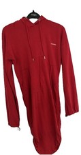 Red Longline Hoodie Dress with SHARE Logo One Size