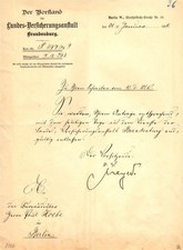 DR: 31.01.1906, zaświadczenie o zwolnieniu LVA Brandenburg, używane