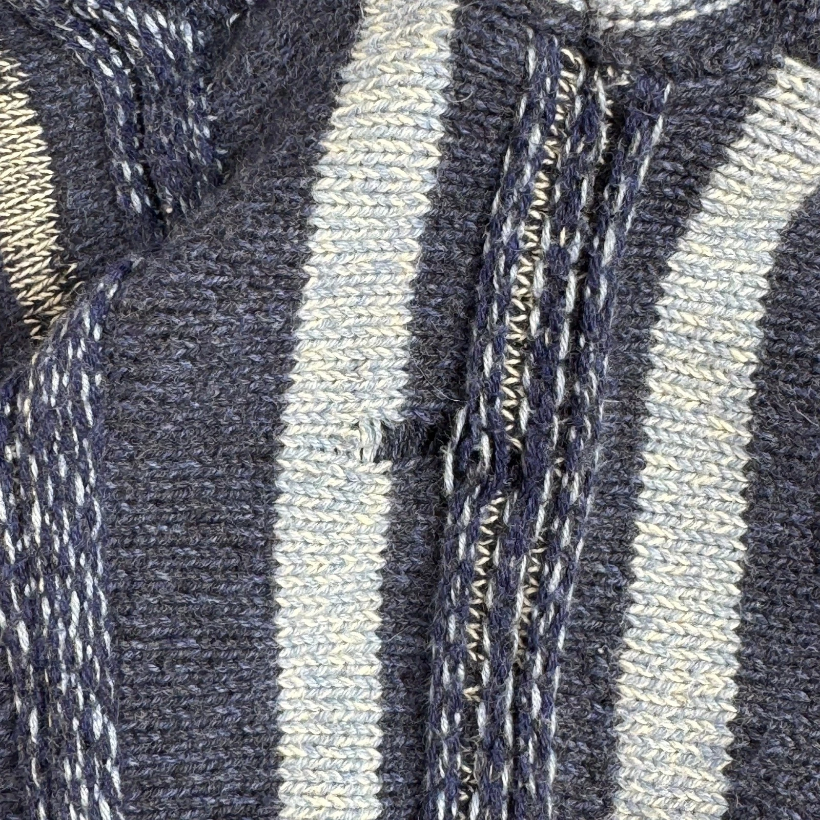 American Eagle Mens Blue Striped Baja Hoodie Knit Cotton Sweater Size M YEAR2014 image 15