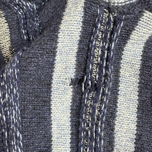 American Eagle Mens Blue Striped Baja Hoodie Knit Cotton Sweater Size M YEAR2014 image 15
