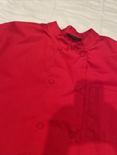 Chef Works Chef Coat Jacket Red XL Double Breasted 3/4 Sleeve Kitchen Uniform