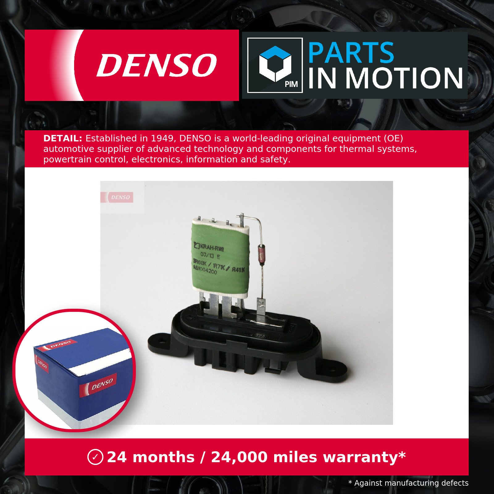 Fits DENSO DRS23013 RESISTOR DACIA, RENAULT - Image 3