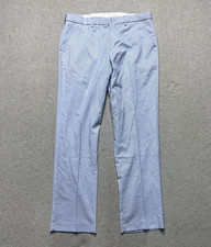 Greg Norman Golf Pants Mens 34 X 30 Blue Striped Lightweight Straight Fit